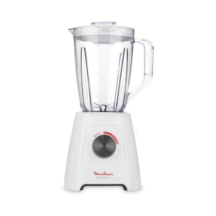 Blender Moulinex LM420110 - 2L 600W acier inoxydable léger - blanc