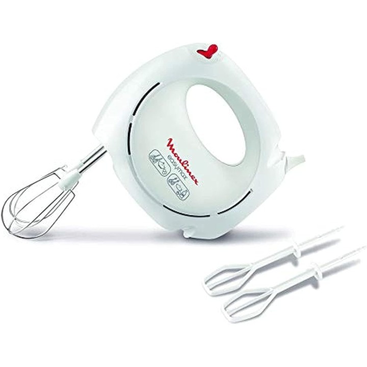 Batteur électrique Moulinex Easymax - 200W, 5 vitesses, compact, 2 jeux de fouets