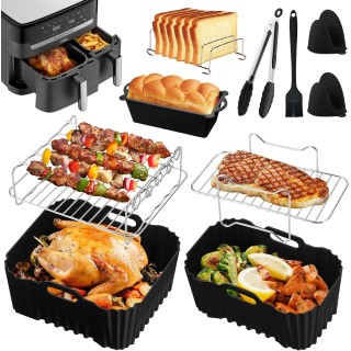 Kit accessoires air fryer complet - Moulinex XXL 11L - silicone alimentaire et inox
