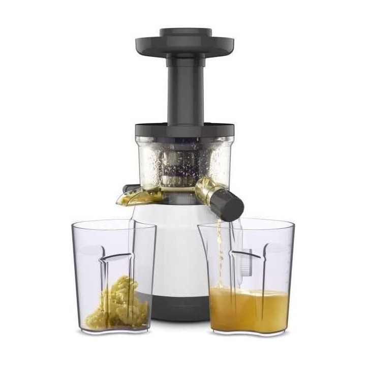 Extracteur de jus électrique pressage à froid Moulinex Juiceo silencieux - acier inoxydable