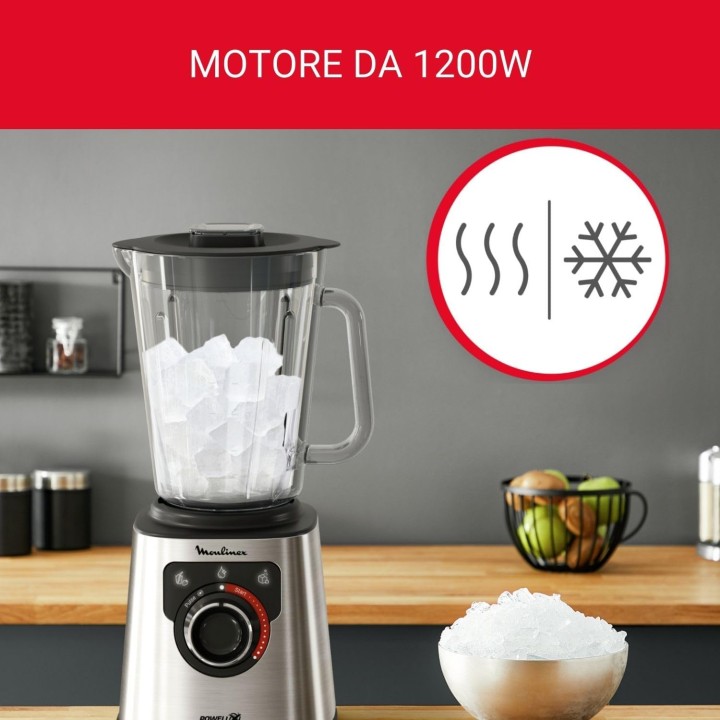Blender haute vitesse Moulinex PerfectMix+ 1200W - Technologie Powelix, nettoyage auto