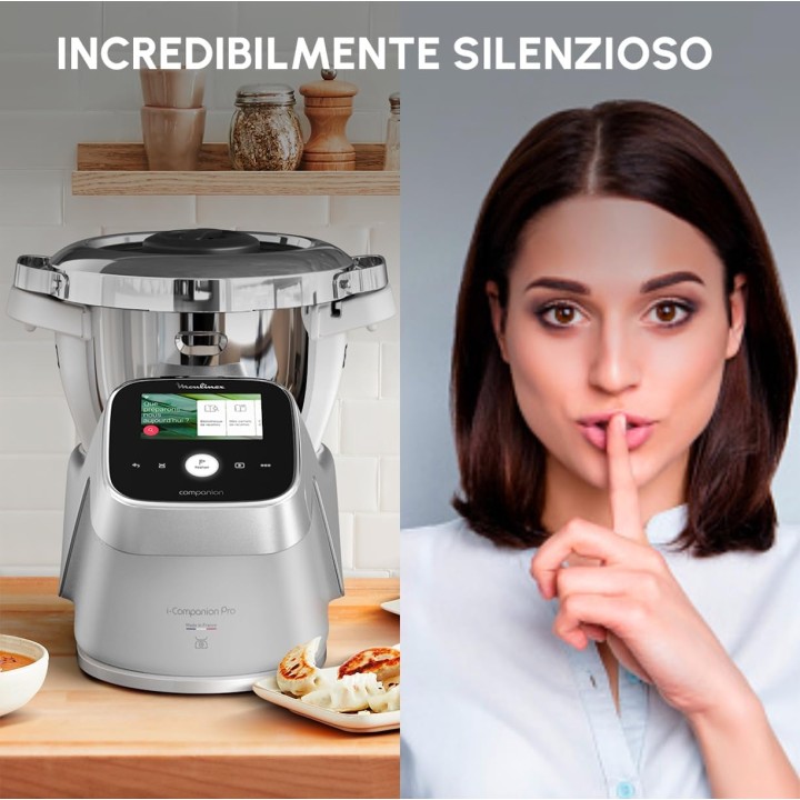 Robot cuiseur connecté multifonction Moulinex i-Companion Touch Pro 3L - 19 programmes