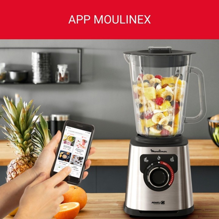 Blender haute vitesse Moulinex PerfectMix+ 1200W - Technologie Powelix, nettoyage auto