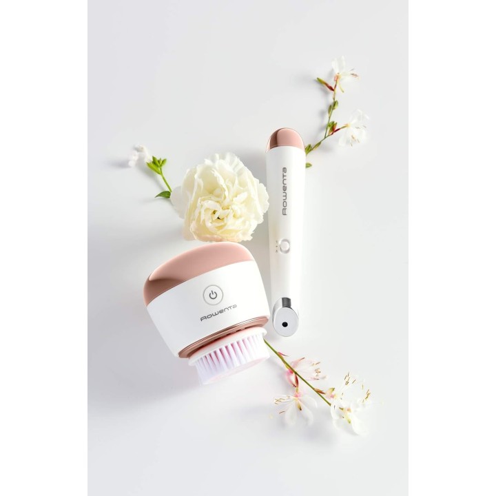 Brosse nettoyante visage éclat - Routine 1 minute Rowenta - 2 embouts - Utilisable sous l'eau