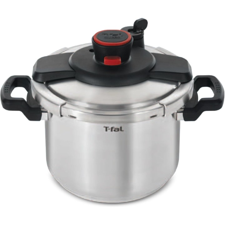 Autocuiseur inox ouverture facile 6,3L - Compatible induction - T-Fal Clipso