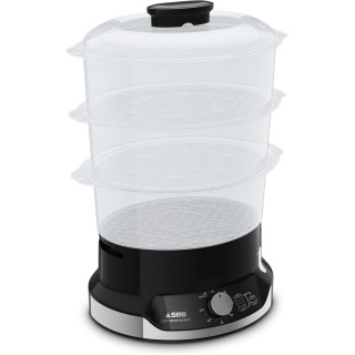Cuiseur vapeur SEB 9L - 3 bols empilables, rangement compact, cuisson saine