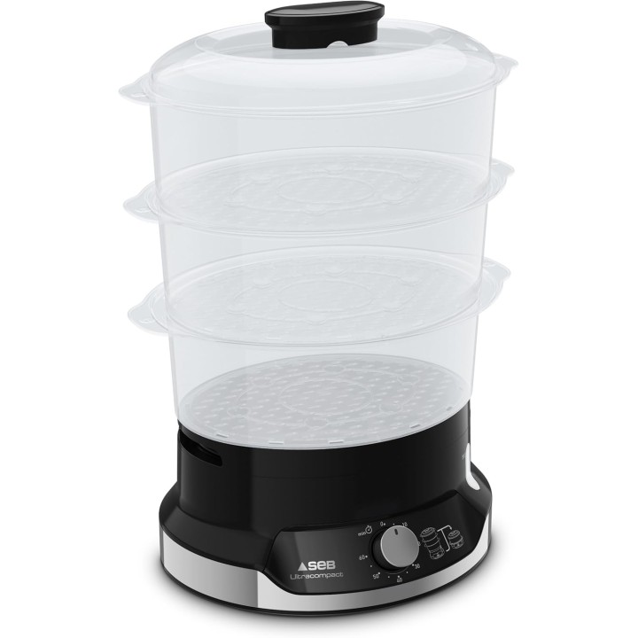Cuiseur vapeur SEB 9L - 3 bols empilables, rangement compact, cuisson saine
