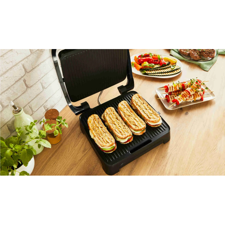 Grill multifonction TEFAL Inicio Adjust - Inox 29x26 cm - Thermostat réglable