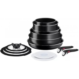 Set casseroles et poêles 13 pièces Tefal Ingenio Easy Cook & Clean aluminium noir - compatible four