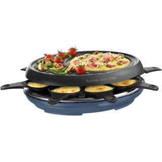 Appareil à raclette, grill et plancha 3-en-1 6 personnes Colormania rouge Tefal