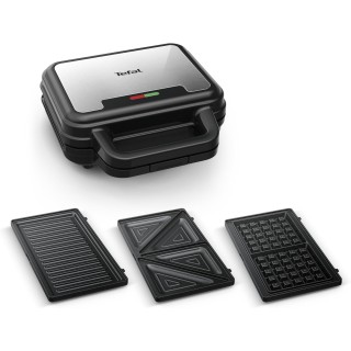 Appareil 3-en-1 gaufres, sandwichs, paninis - Compact plaques interchangeables Tefal