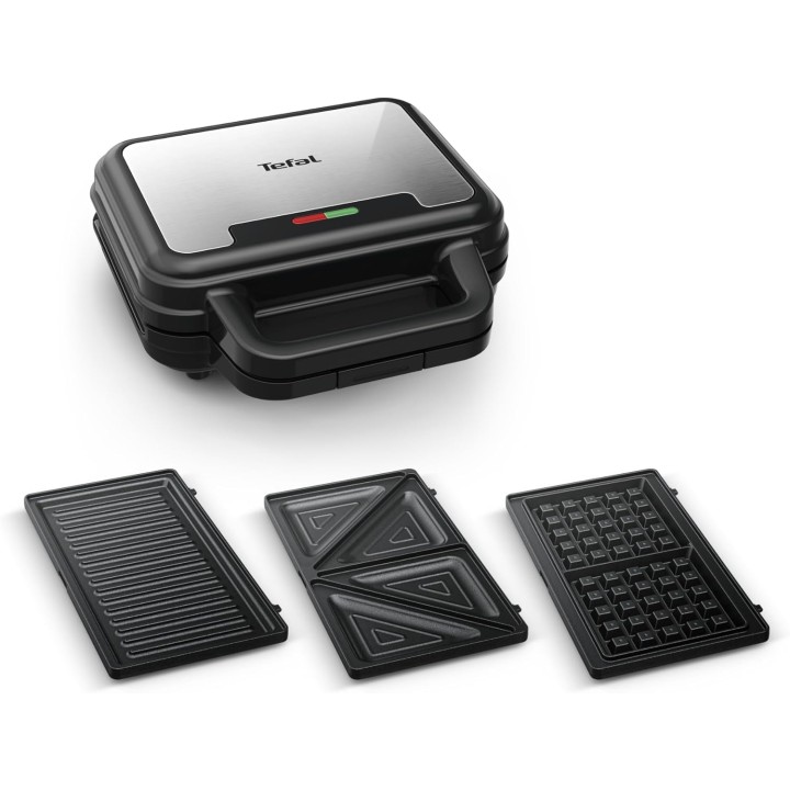 Appareil 3-en-1 gaufres, sandwichs, paninis - Compact plaques interchangeables Tefal
