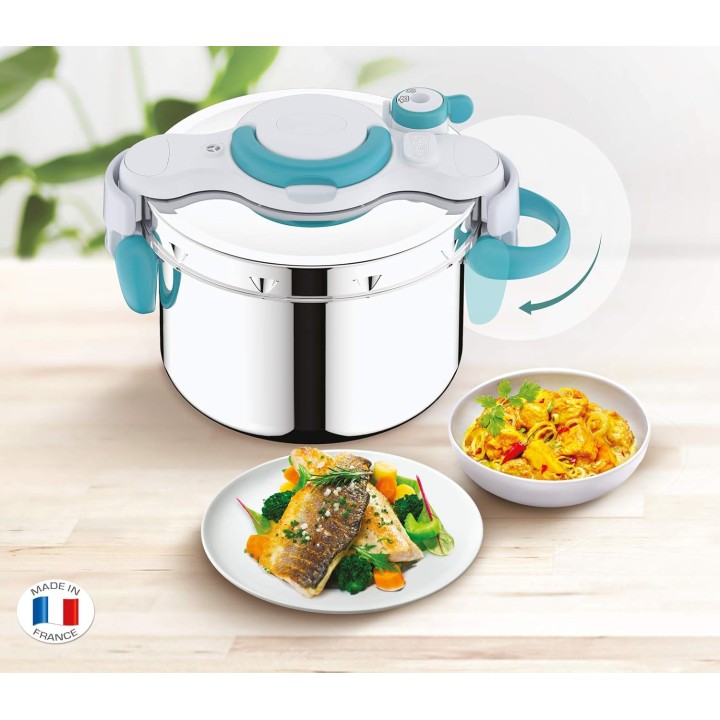 Autocuiseur inox 9L SEB ClipsoMinut' Easy+ - Poignées pliantes induction