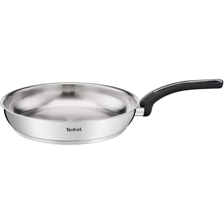 Poêle inox 28 cm Tefal Emotion – Base épaisse, diffusion homogène, poignée robuste