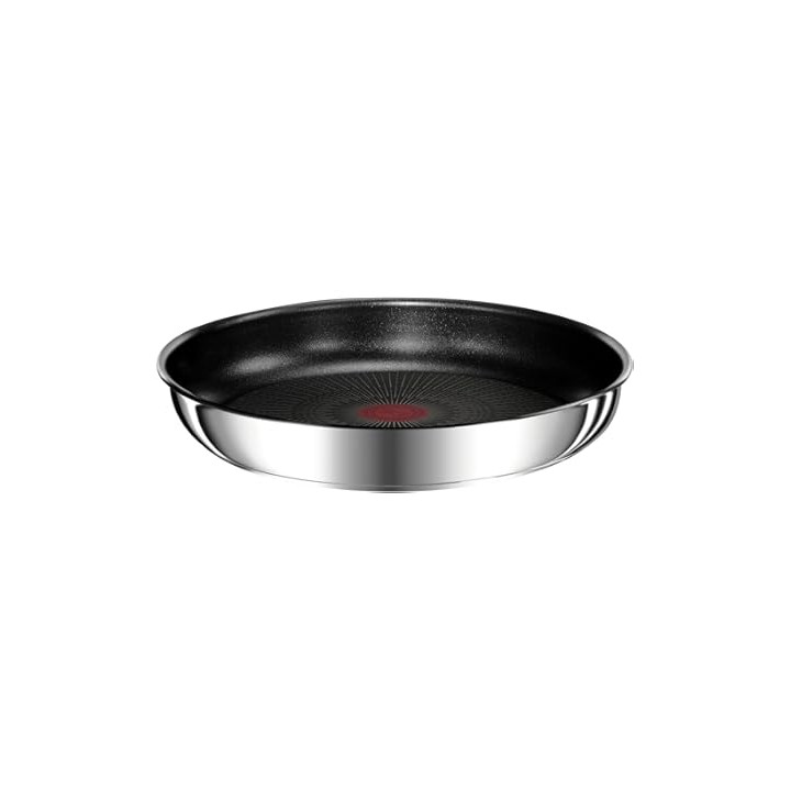 Poêle 24 cm Ingenio Daily Cook inox - Revêtement Titanium, manche amovible Tefal