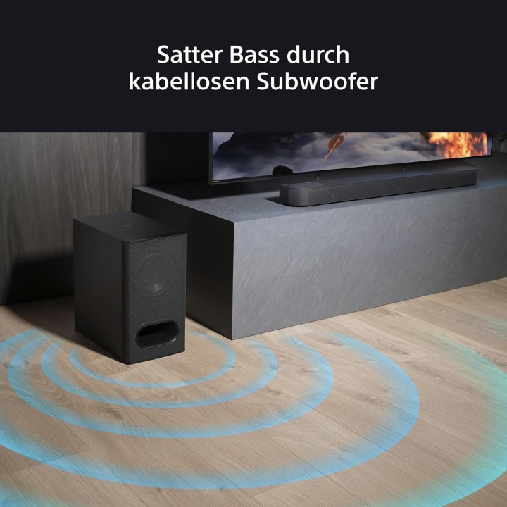 Barre de son Sony 3.1.2 Dolby Atmos avec subwoofer sans fil et AI Voice Zoom 3 - 350W