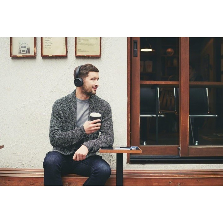 Casque Bluetooth sans fil Sony supra-auriculaire compact - Prise d'appels - Noir