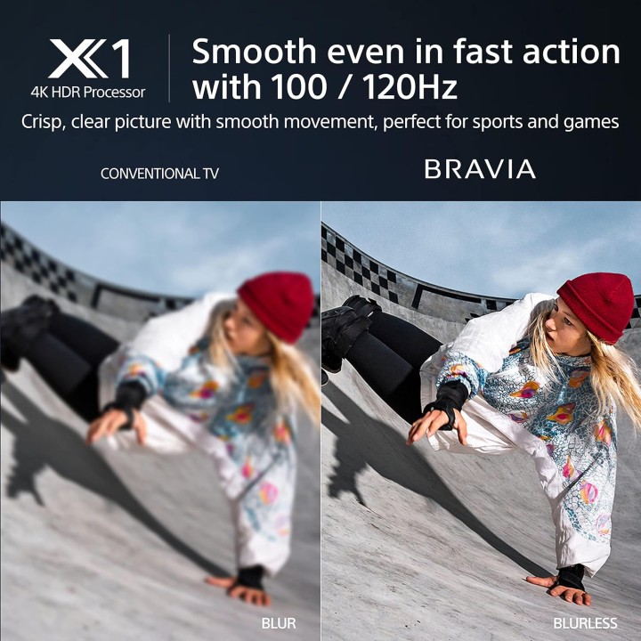 TV LED 4K 75 pouces Sony - Google TV, Dolby Atmos, Gaming 120Hz, cadre fin