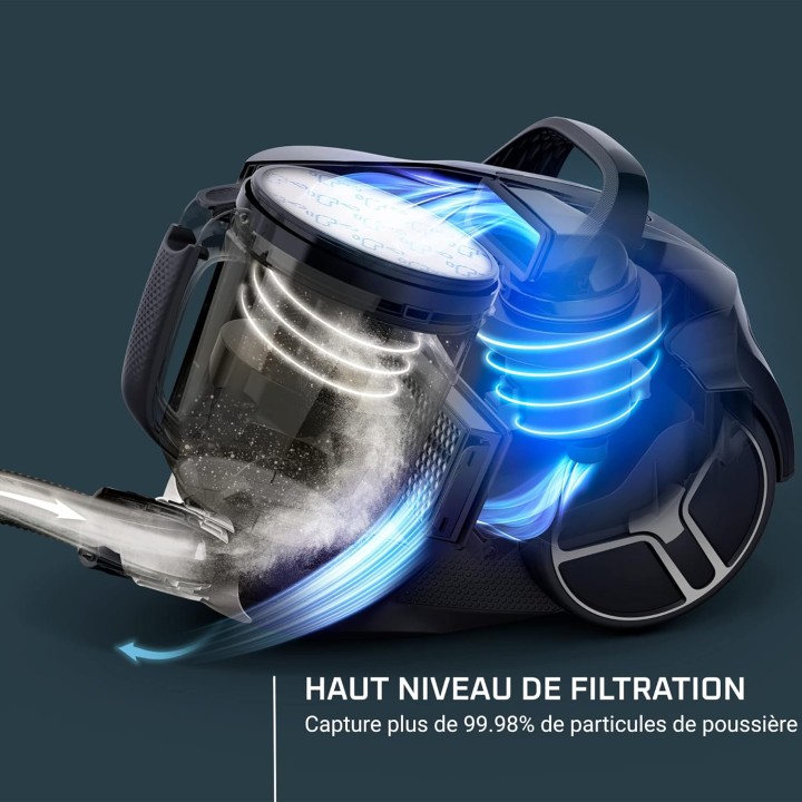 Aspirateur sans sac compact Rowenta XXL 2,5L - Puissance 900W, filtration avancée