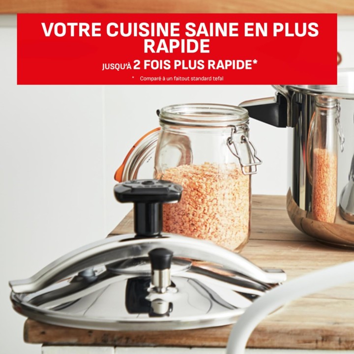 Cocotte-minute inox 9L éco-conçue SEB – Sécurité, induction, fabrication française