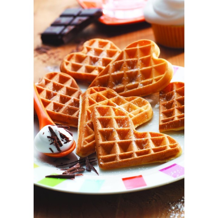 Plaques gaufre cœur Snack Collection Tefal – Coffret 2 plaques + livre de recettes