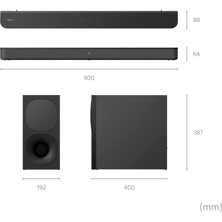 Barre de son Sony HT-S400 2.1 canaux 330 W Bluetooth - Noir