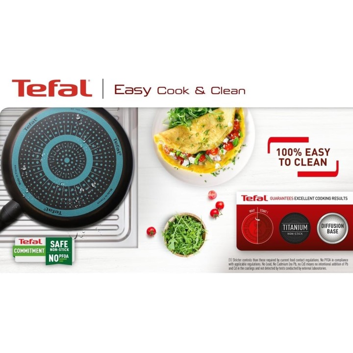 Crêpière antiadhésive 28 cm - Nettoyage facile - Tefal Easy Cook & Clean