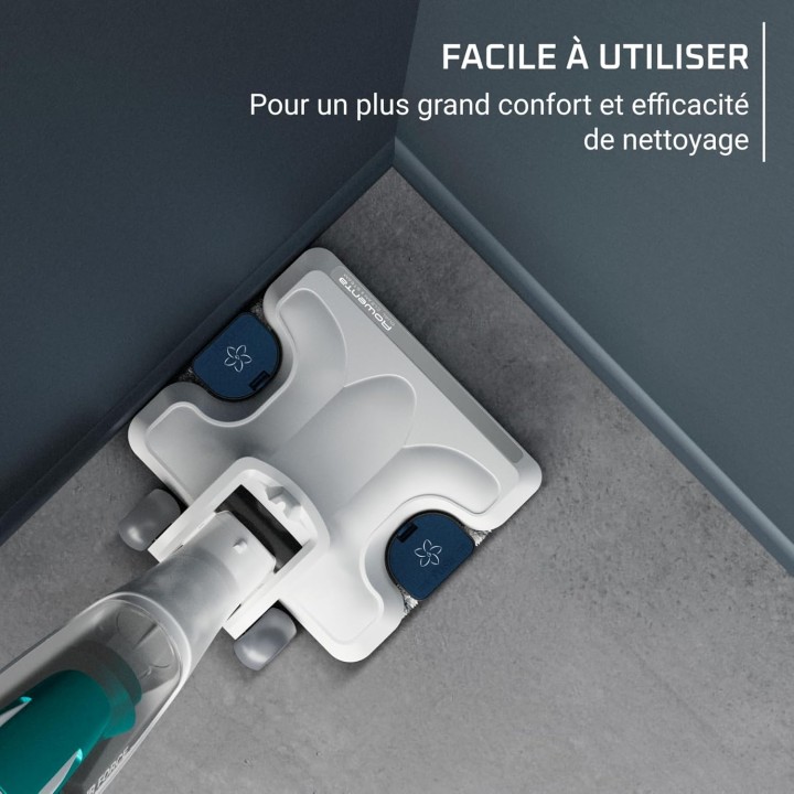 Nettoyeur vapeur balai 2-en-1 Rowenta - Aspire et lave, diffuseur huiles essentielles