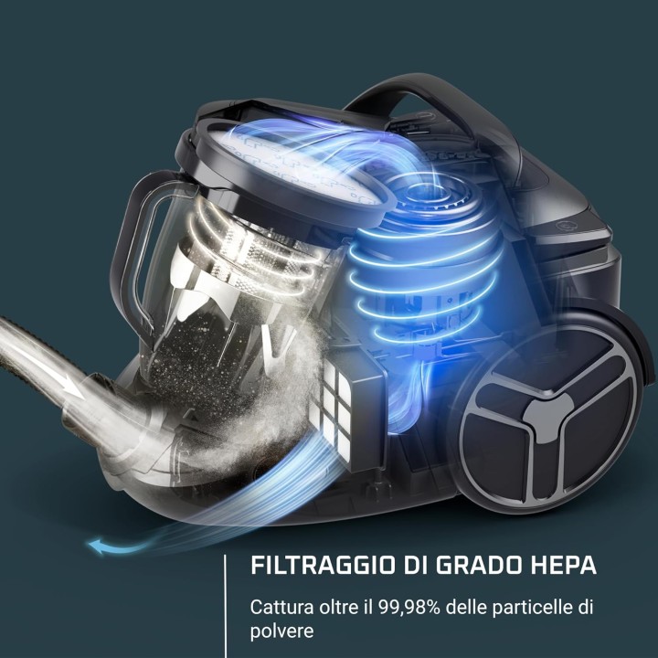 Aspirateur sans sac Rowenta Silence Force Cyclonic Effitech - Filtration HEPA - 59 dB