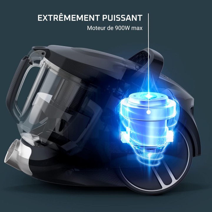Aspirateur sans sac compact Rowenta XXL 2,5L - Puissance 900W, filtration avancée