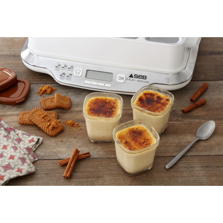 Set de 6 pots pour yaourtière SEB - Verre 140 ml avec couvercles faciles à ouvrir