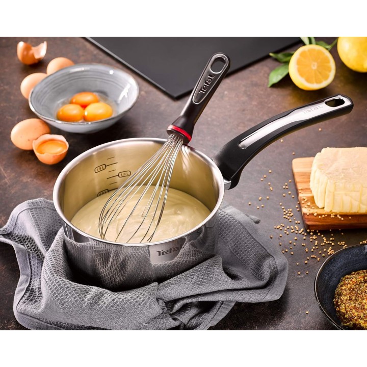 Casserole inox 18 cm Tefal Emotion - Base induction épaisse, poignée robuste