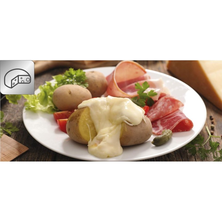 Appareil à raclette, grill et plancha 3-en-1 6 personnes Colormania rouge Tefal