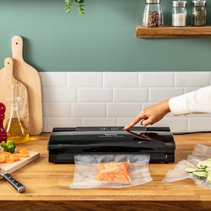 Machine de mise sous vide Tefal Vacupack Classic - Conservation longue durée - Noir brillant