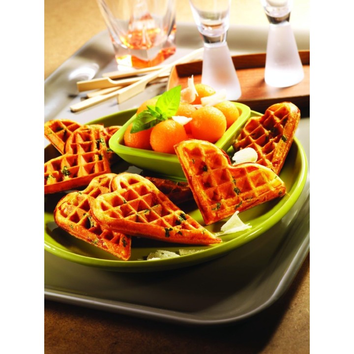 Plaques gaufre cœur Snack Collection Tefal – Coffret 2 plaques + livre de recettes