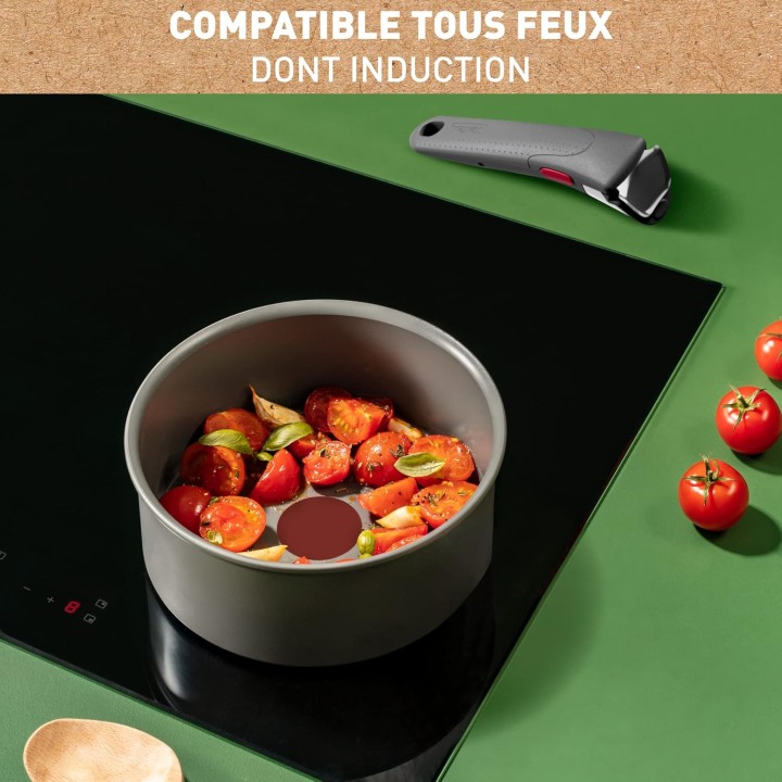 Casserole Tefal Ingenio Renew 20 cm - Céramique antiadhésive, induction, éco-conçue