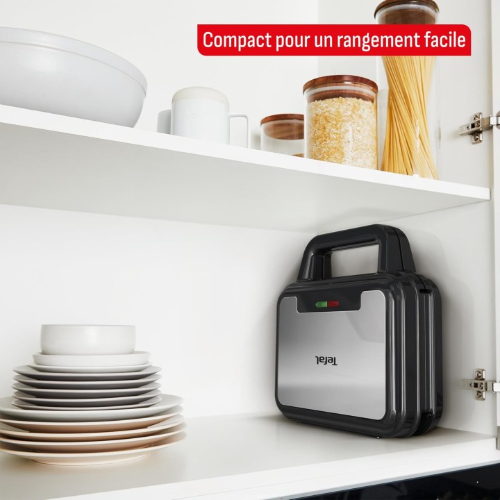 Appareil 3-en-1 gaufres, sandwichs, paninis - Compact plaques interchangeables Tefal