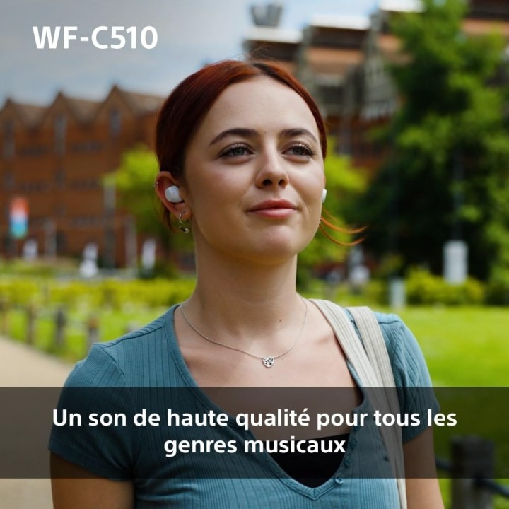 Écouteurs Bluetooth Sony WF-C510 – Intra-auriculaires compacts, autonomie 22h, multipoint