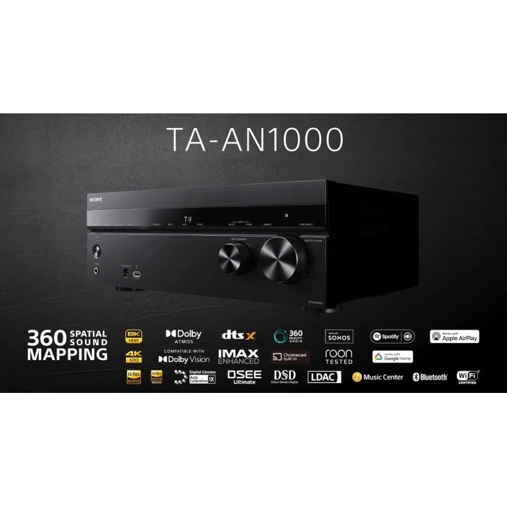 Amplificateur AV Sony 7.2 canaux 8K - Dolby Atmos, 360 Spatial Sound Mapping, HDMI 2.1