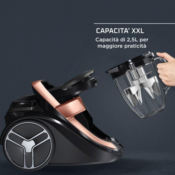 Aspirateur traîneau sans sac cyclonique Rowenta HEPA 2,5L 500W ultra silencieux