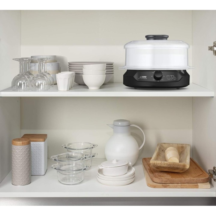 Cuiseur vapeur SEB 9L - 3 bols empilables, rangement compact, cuisson saine