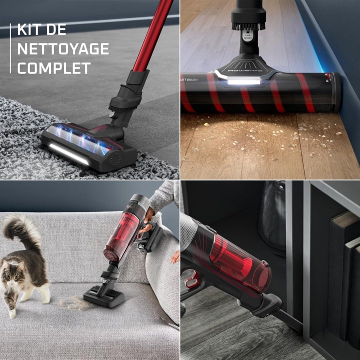 Aspirateur balai sans fil Rowenta X-Force Flex 9.60 – Puissant, flexible, kit animal, 45min