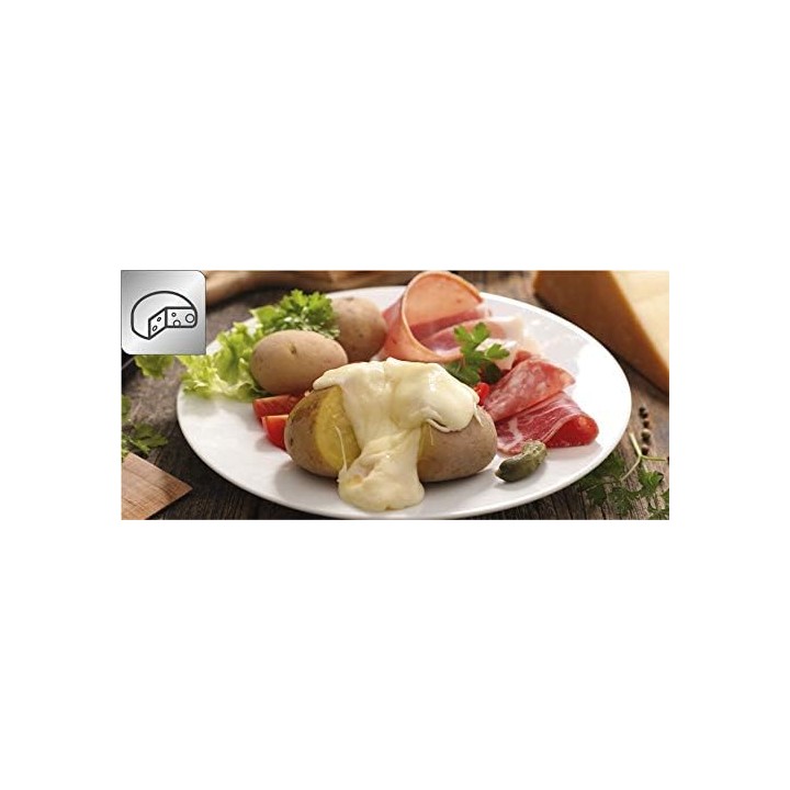 Appareil à raclette, grill et plancha 3-en-1 6 personnes Colormania rouge Tefal