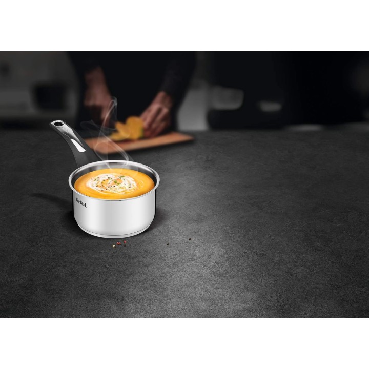 Casserole inox 18 cm Tefal Emotion - Base induction épaisse, poignée robuste