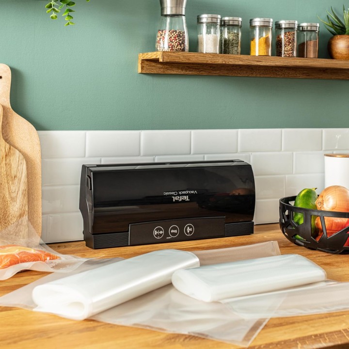 Machine de mise sous vide Tefal Vacupack Classic - Conservation longue durée - Noir brillant