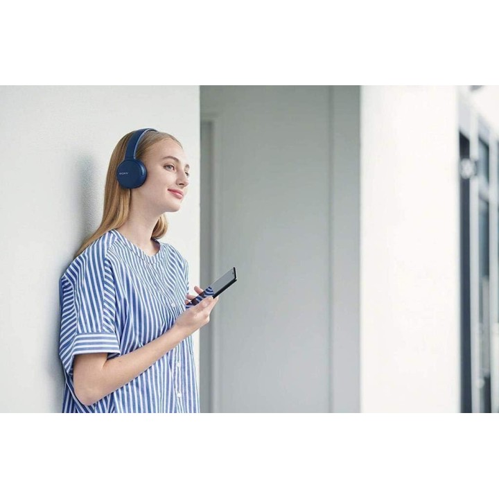 Casque sans fil Bluetooth Sony WH-CH510 bleu – Micro intégré, autonomie 35h, léger