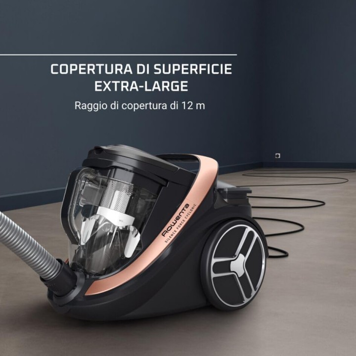 Aspirateur traîneau sans sac cyclonique Rowenta HEPA 2,5L 500W ultra silencieux