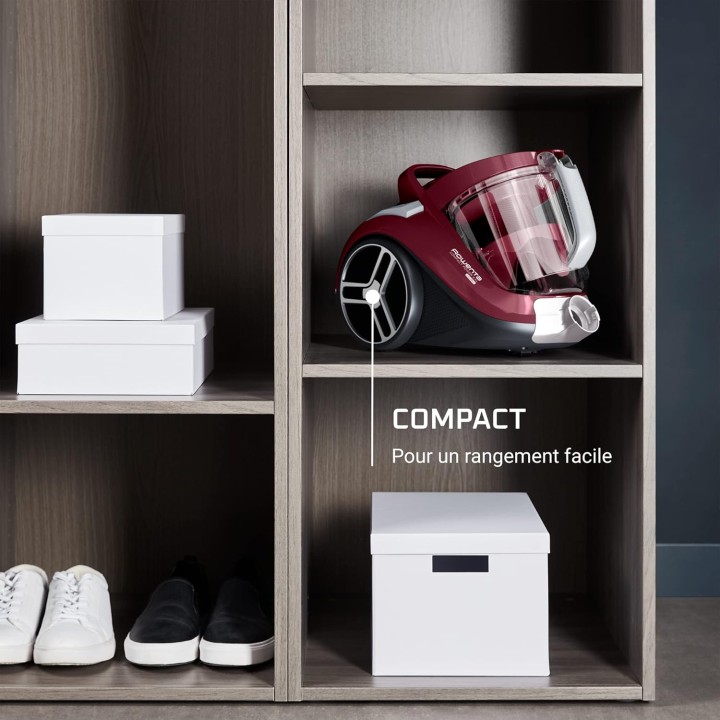 Aspirateur sans sac compact Rowenta XXL 2,5L - Puissance 900W, filtration avancée