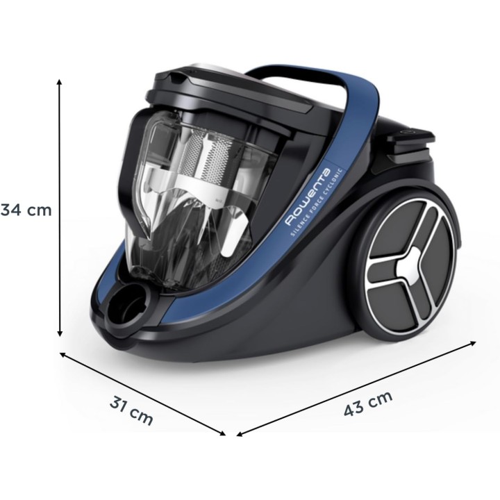 Aspirateur sans sac Rowenta Silence Force Cyclonic Effitech - Filtration HEPA - 59 dB