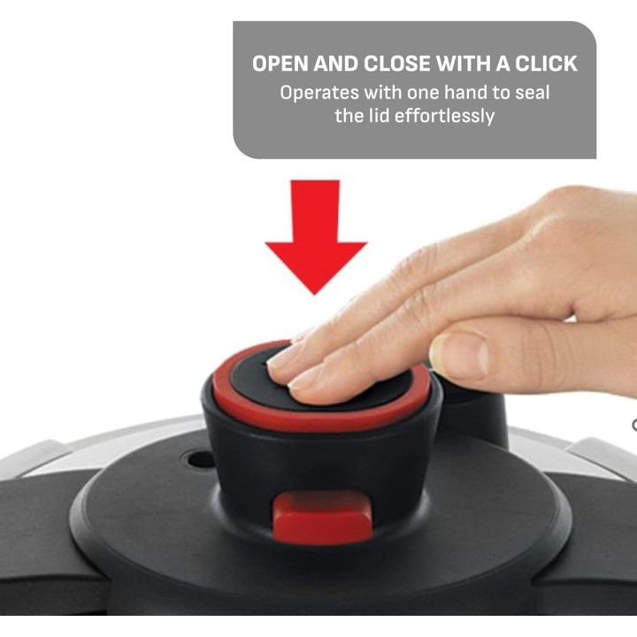 Autocuiseur inox ouverture facile 6,3L - Compatible induction - T-Fal Clipso